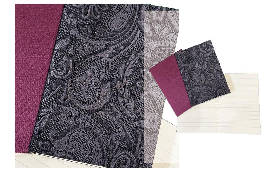 八王子織物でメモ帳作り